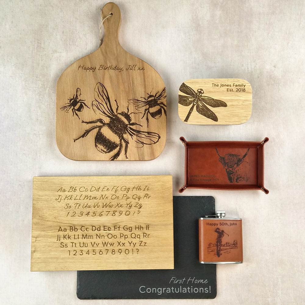 Thistle Trio Oak Bar Board