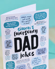 Personalised Emergency Dad Jokes® Card