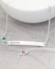 Personalised Silver Birthstone Swarovski Crystal Bracelet