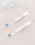 Personalised Silver Birthstone Swarovski Crystal Bracelet