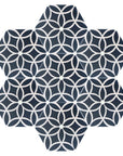 Premium Petal Porcelain Tiles, Luxury Hex Tiles in Pastel, Green, Black, Anti-Slip, Outdoor Use, No Sealing Required by Maria Starling Design at brixbailey.com