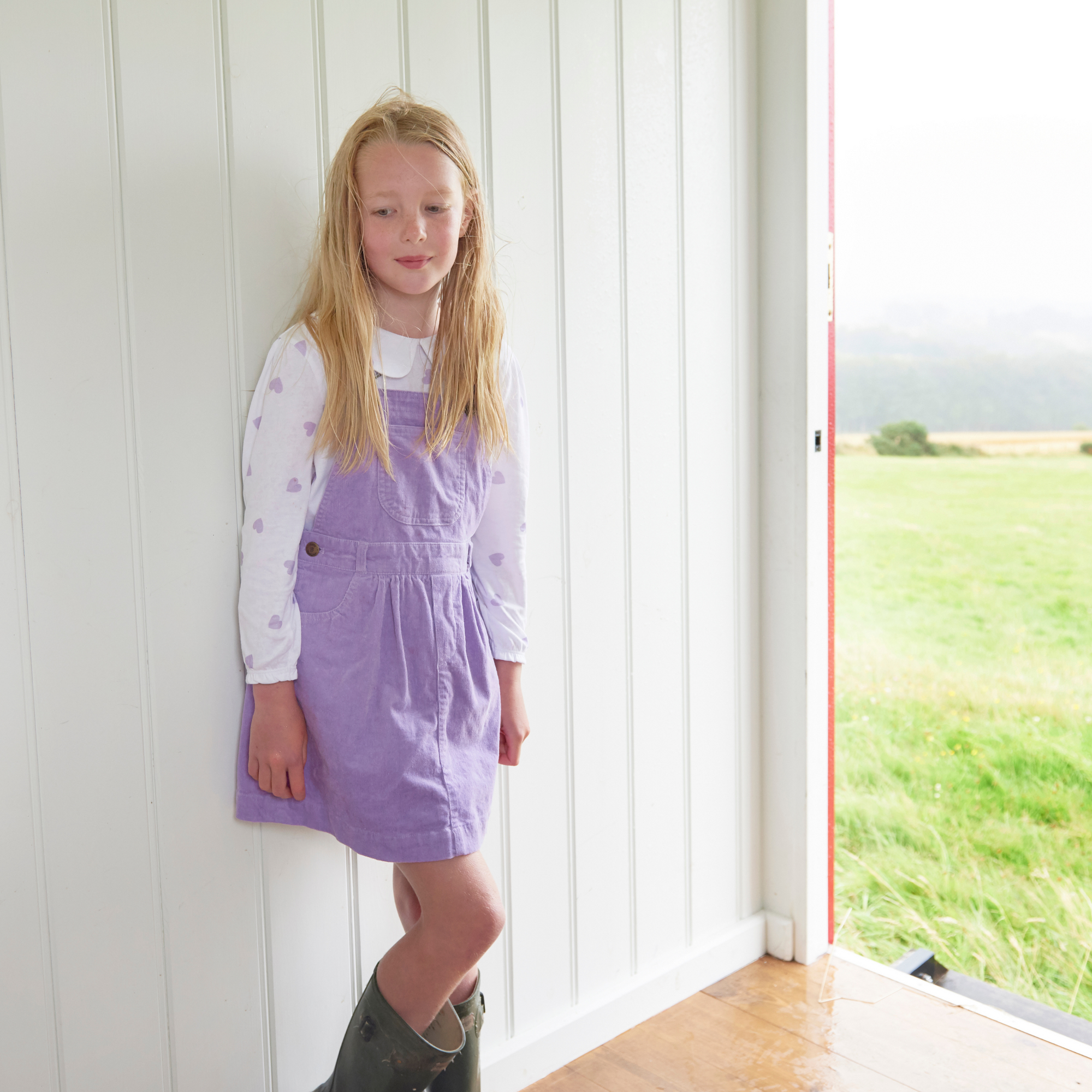Lilac Corduroy Dress
