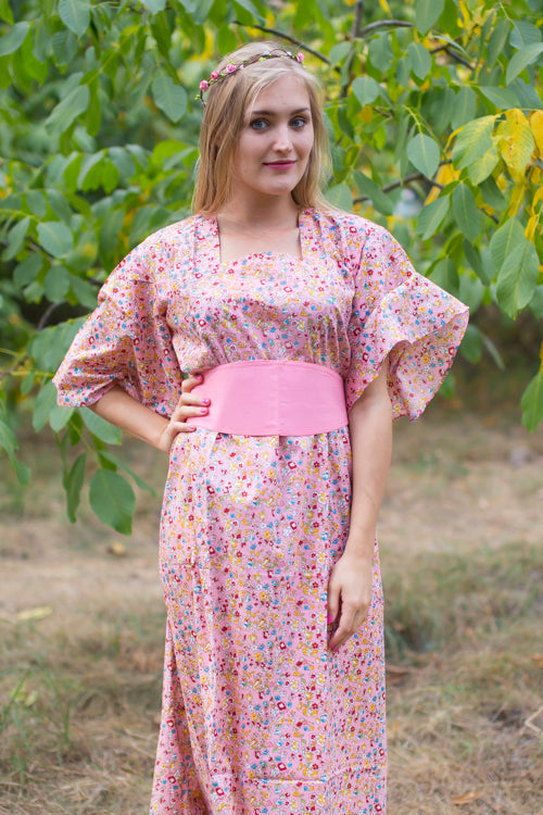 Pink Beauty, Belt and Beyond Style Caftan in Petit Florals-0