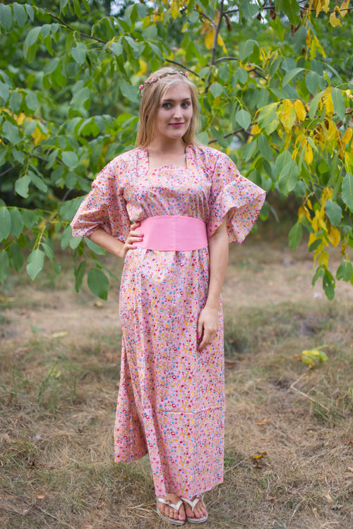 Pink Beauty, Belt and Beyond Style Caftan in Petit Florals-1
