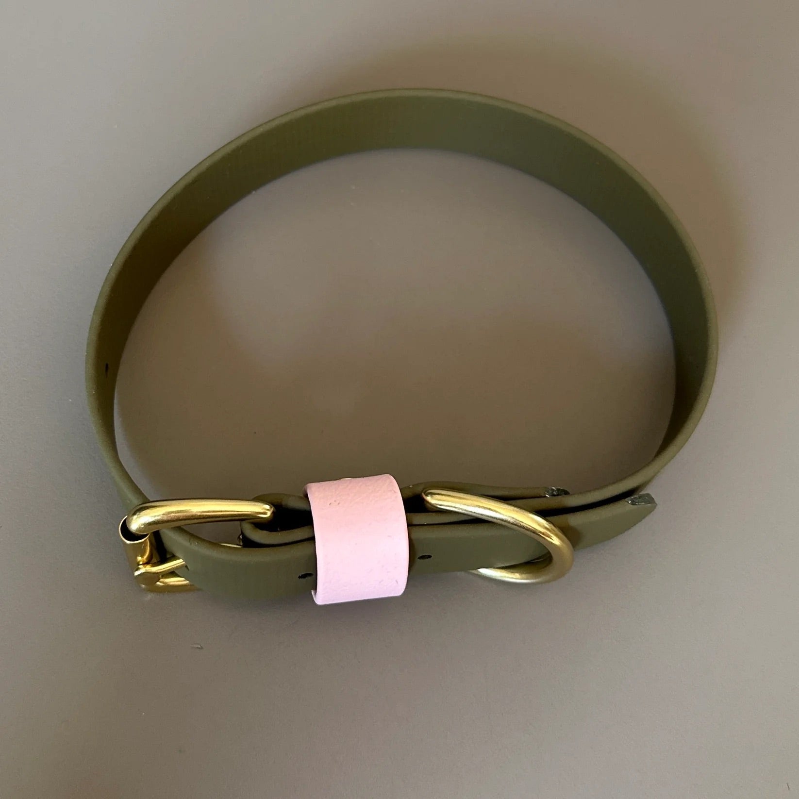 Petra Olive &amp; Pastel Pink Colour Block Collar