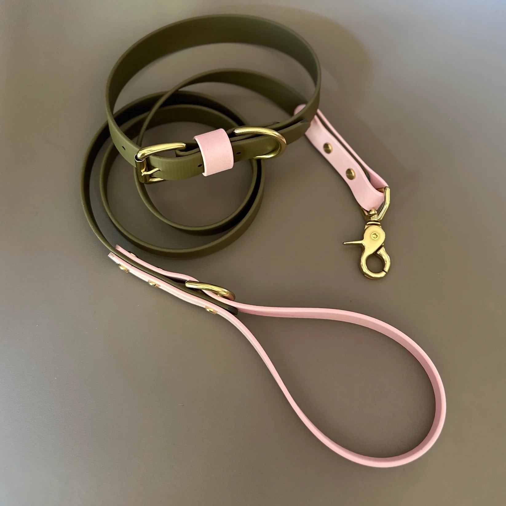 Petra Olive &amp; Pastel Pink Colour Block Lead