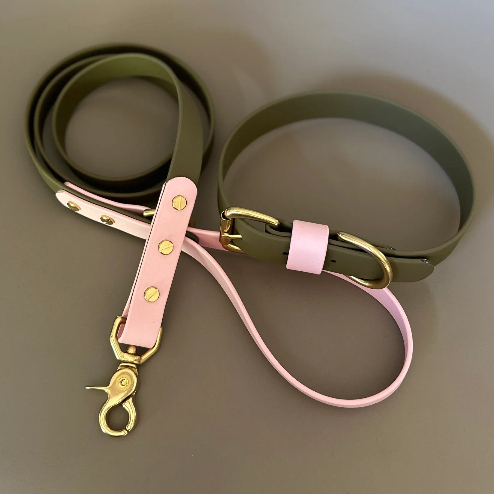 Petra Olive &amp; Pastel Pink Colour Block Lead