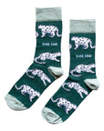 Save the Snow Leopards Bamboo Socks in Sea Green