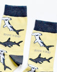 Save the Sharks Bamboo Socks in Yellow