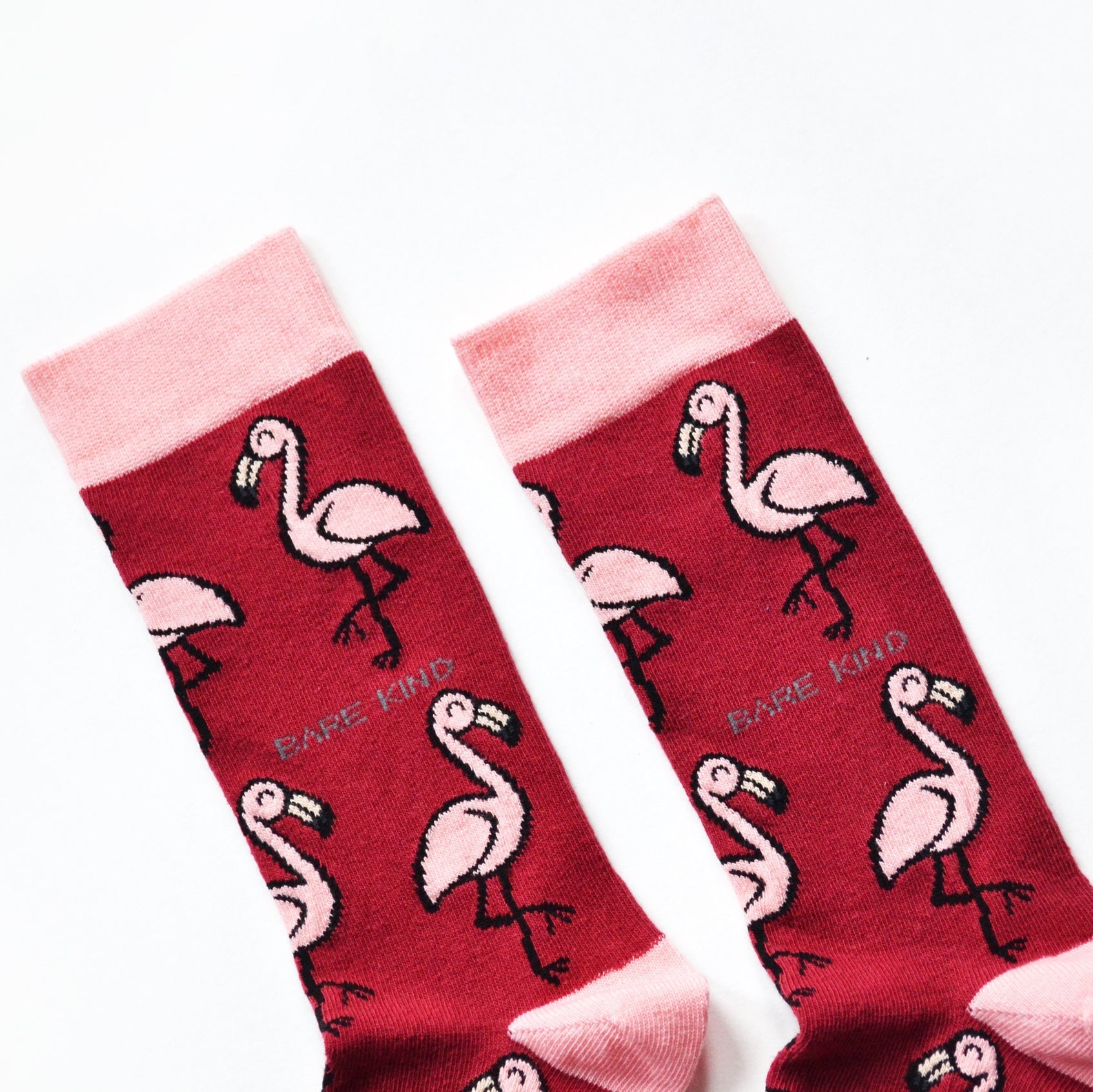 Save the Flamingos Bamboo Socks in Pink