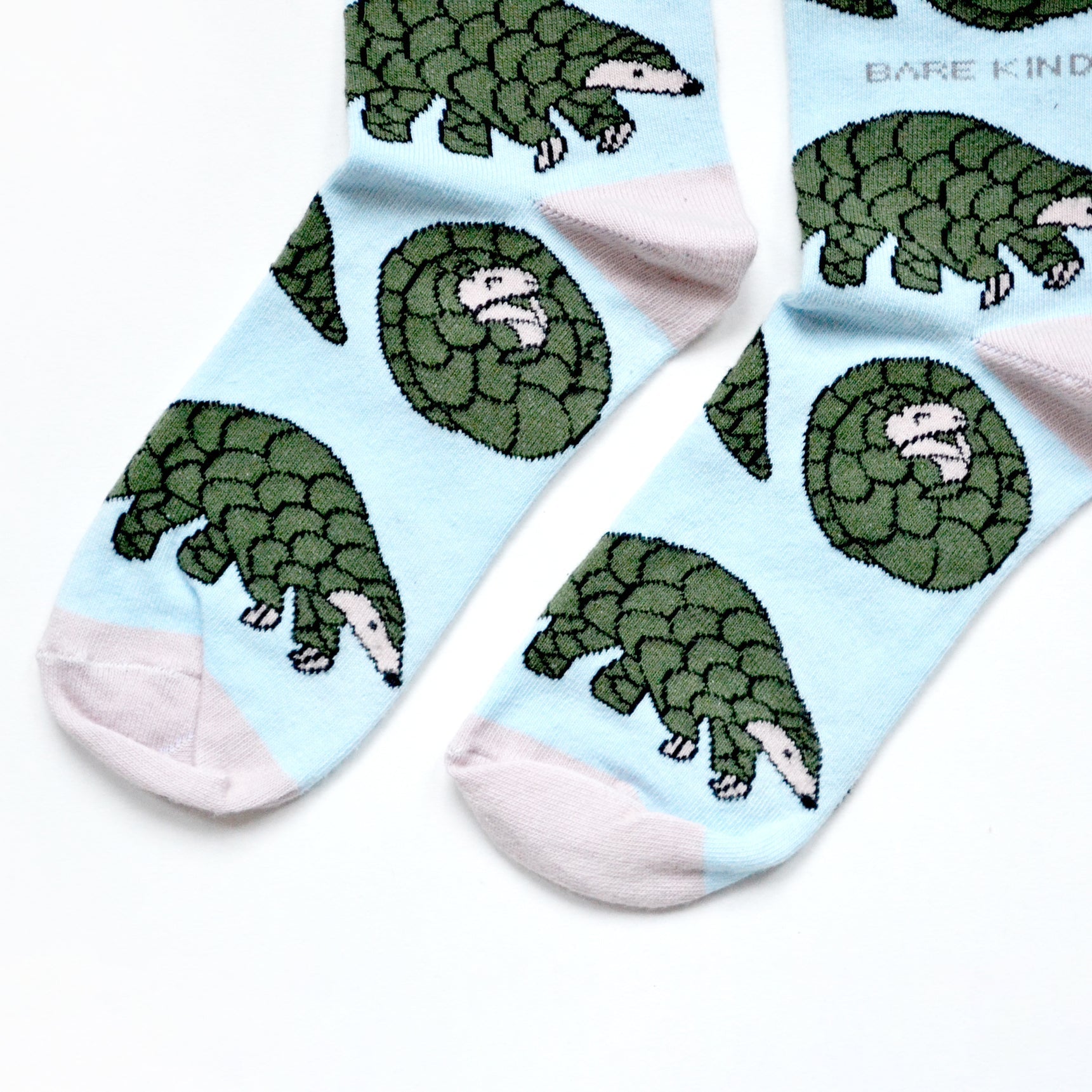 Save the Pangolins Bamboo Socks in Blue