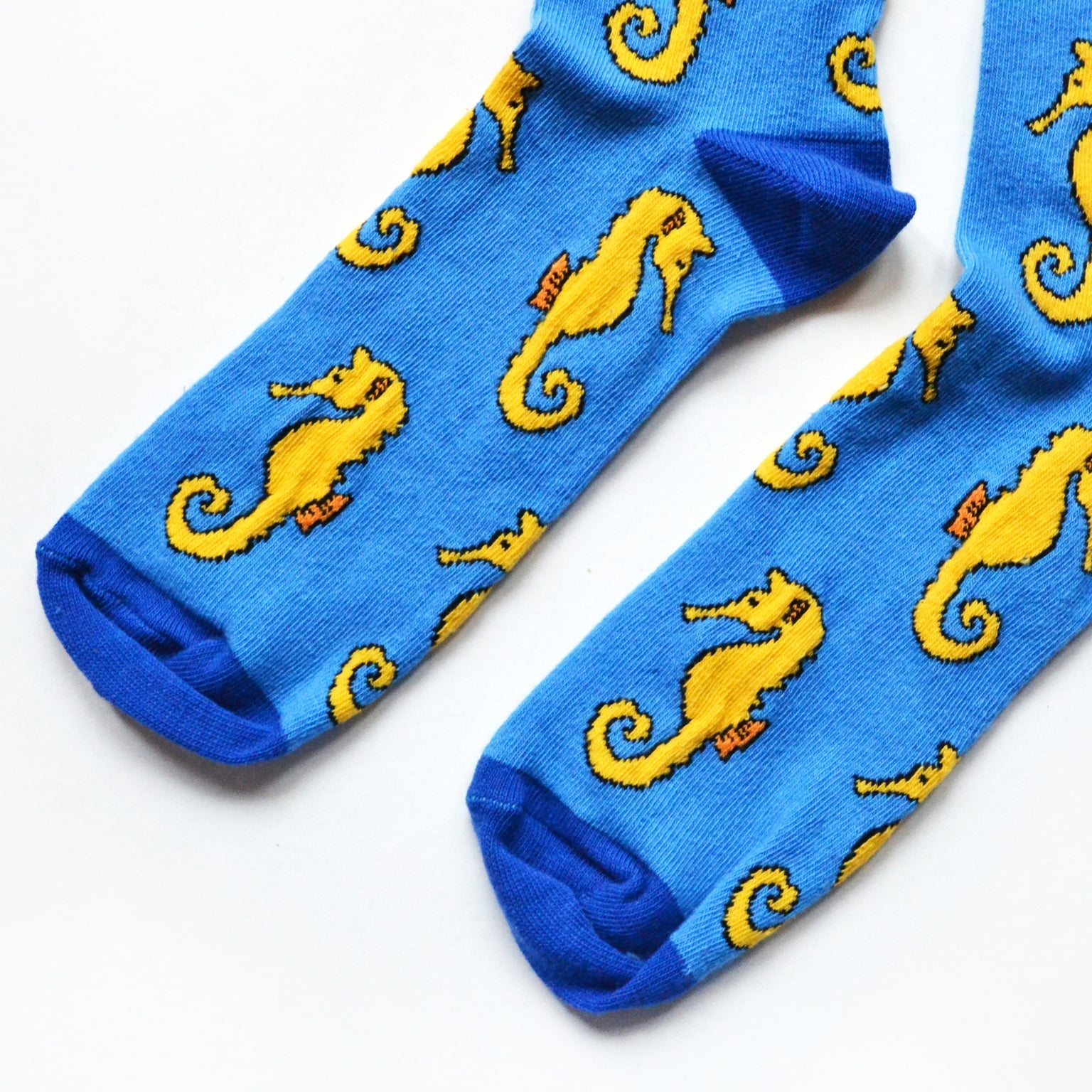 Save the Seahorses Bamboo Socks in Blue