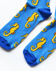 Save the Seahorses Bamboo Socks in Blue