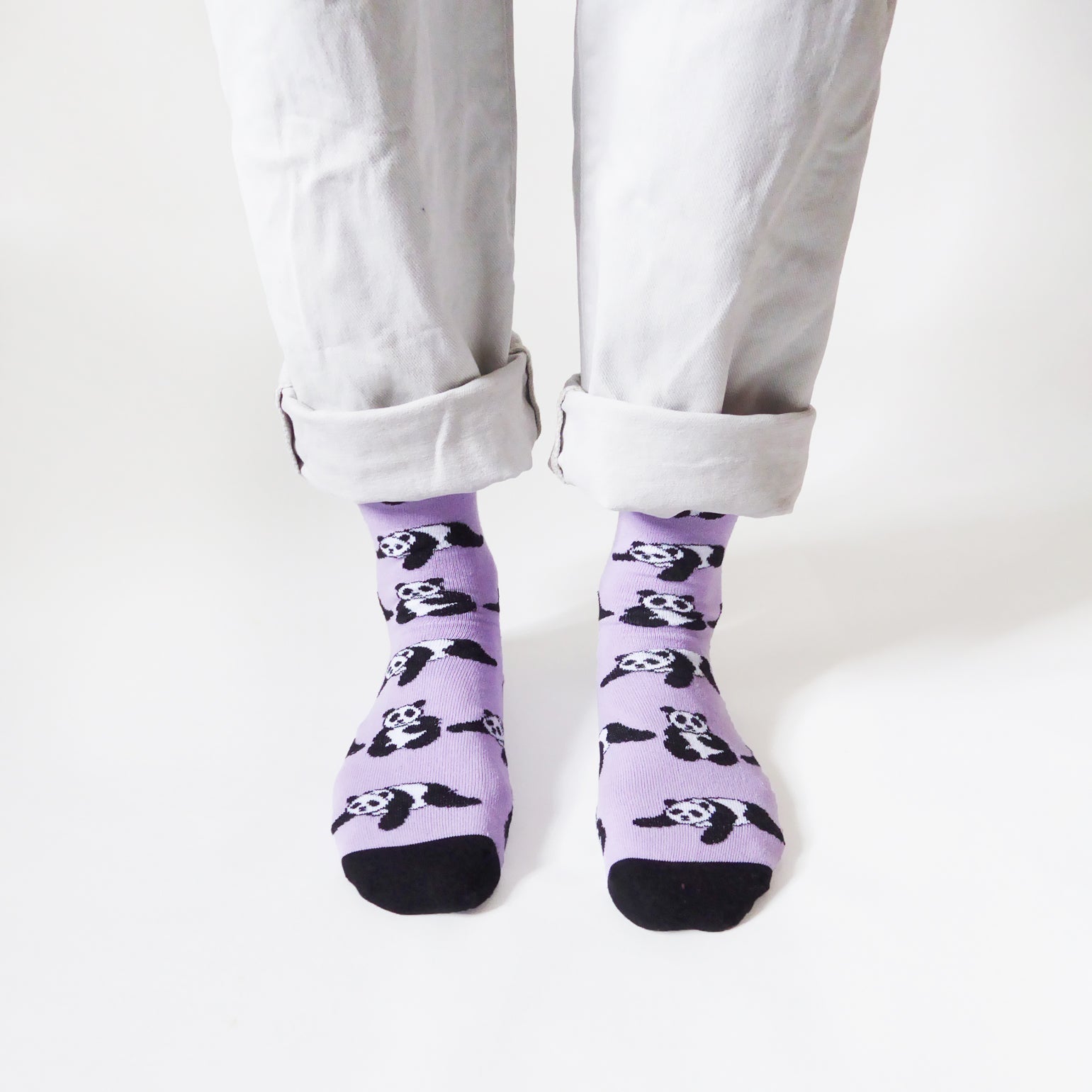 Save the Pandas Bamboo Socks in Lilac