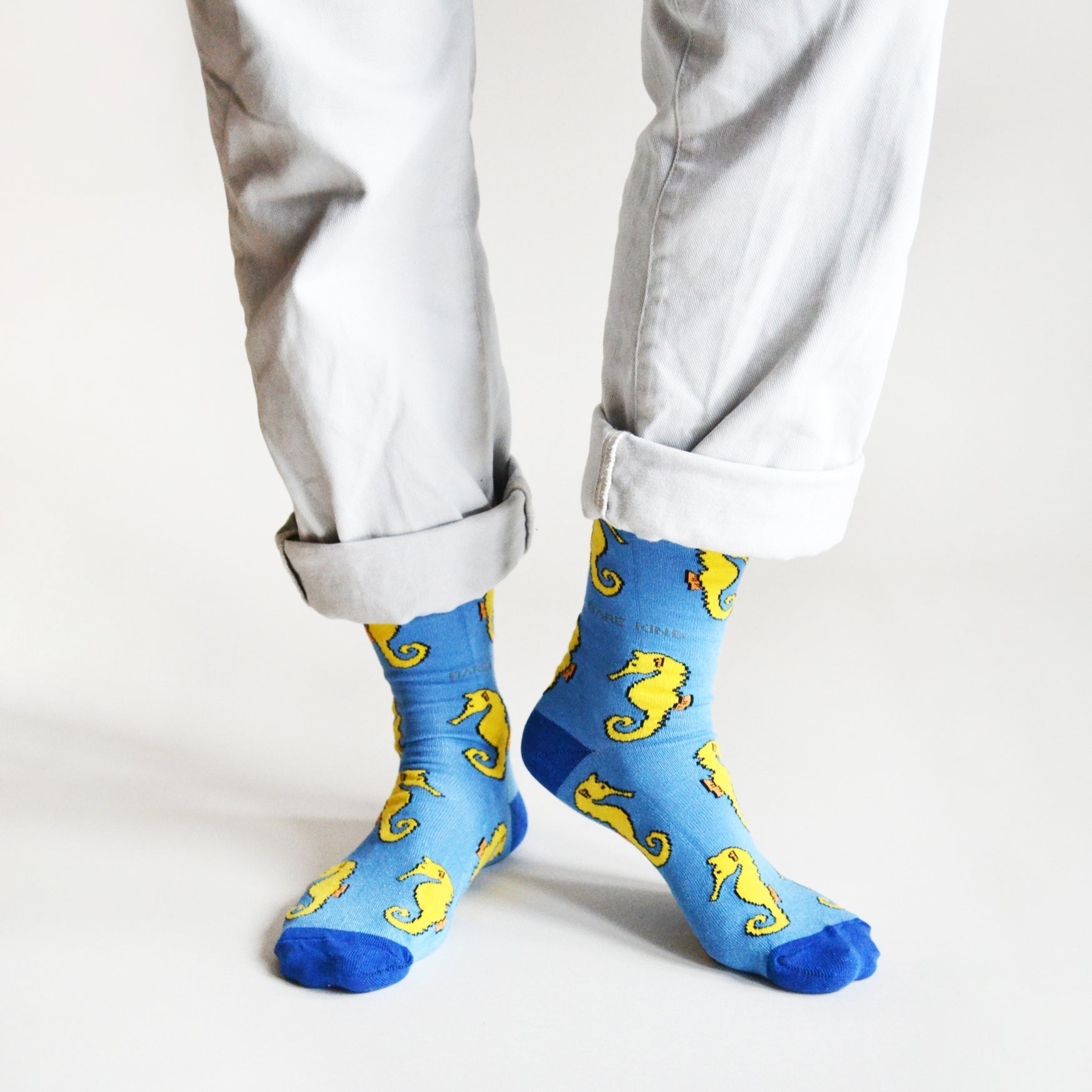 Save the Seahorses Bamboo Socks in Blue