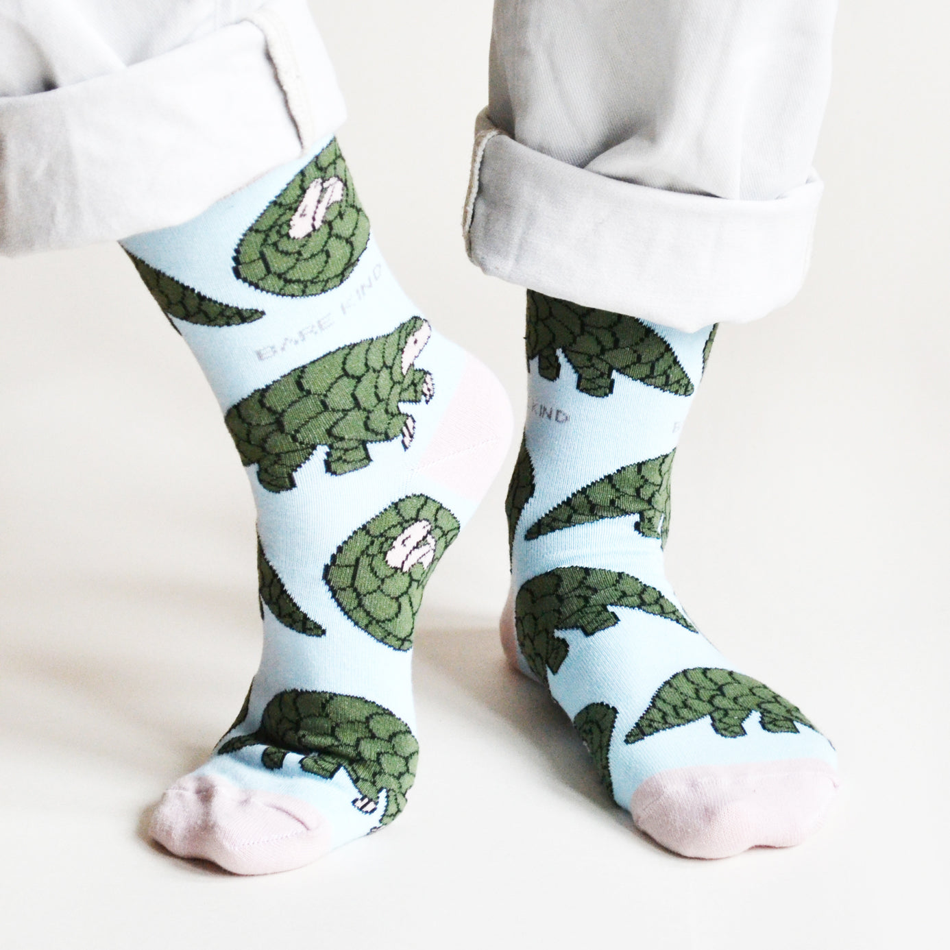 Save the Pangolins Bamboo Socks in Blue