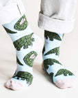 Save the Pangolins Bamboo Socks in Blue