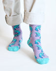 Save the Frogs Bamboo Socks in Purple