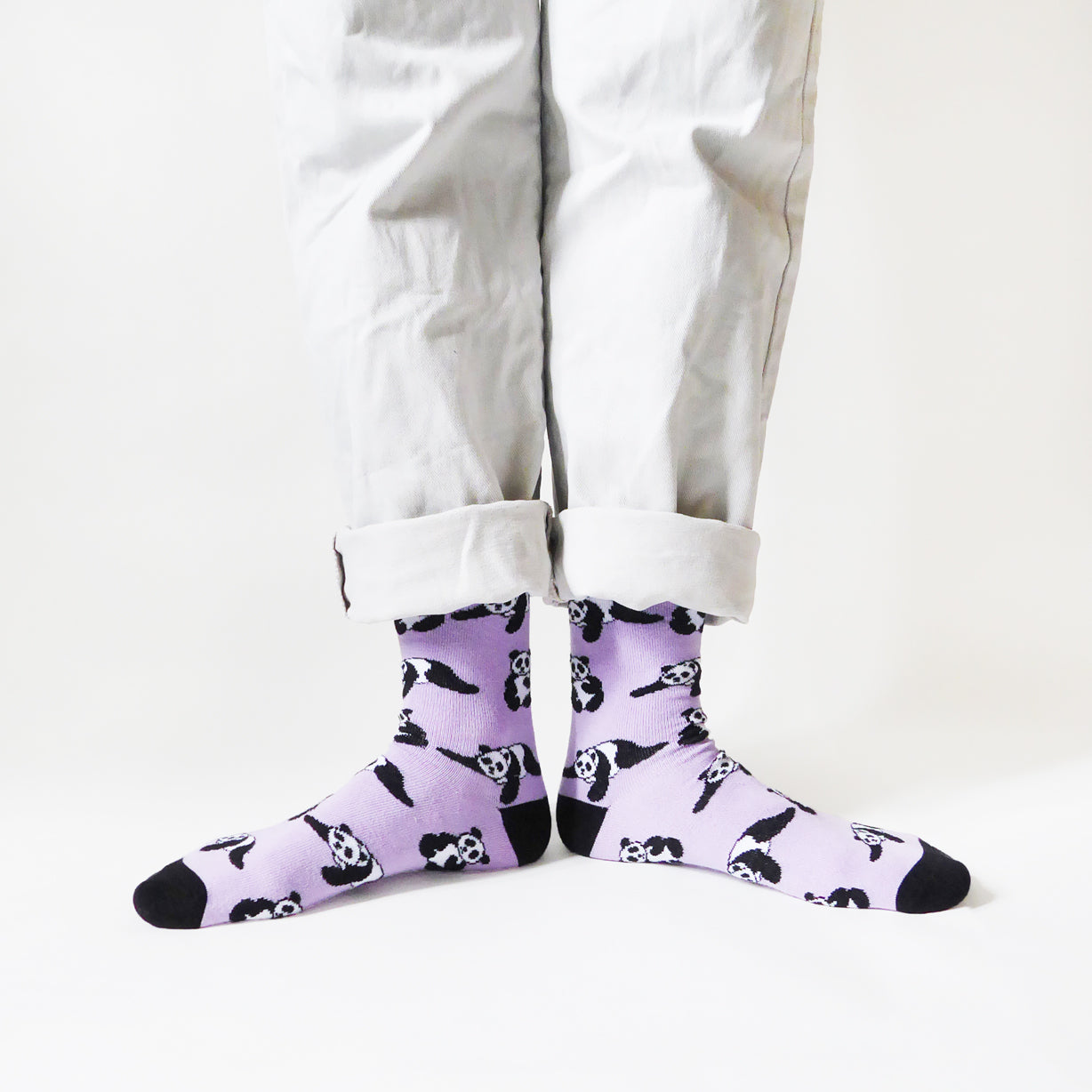 Save the Pandas Bamboo Socks in Lilac