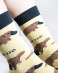 Save the Platypus Bamboo Socks in Yellow
