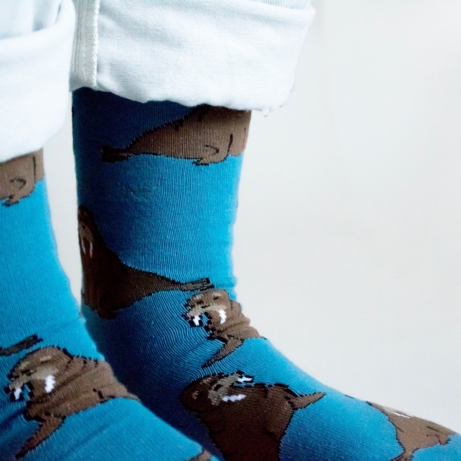 Save the Walrus Bamboo Socks in Blue