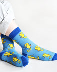 Save the Seahorses Bamboo Socks in Blue