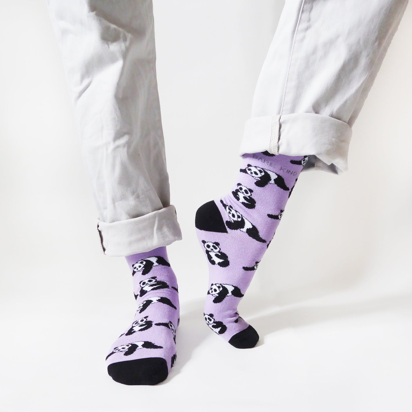Save the Pandas Bamboo Socks in Lilac
