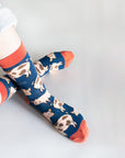 Save the Pigs Bamboo Socks in Navy