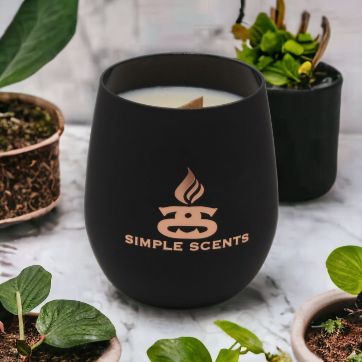 Eclipse - Simple Scents Luxe Rosé Noir Wooden Wick Soy Candle