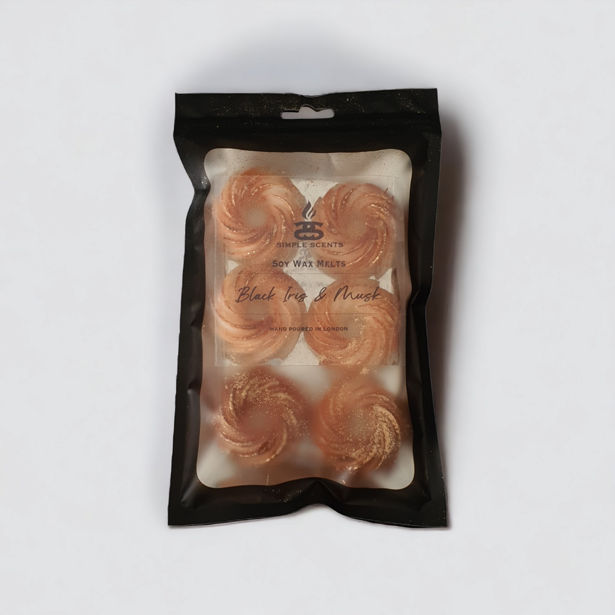 Black Iris &amp; Musk - Simple Scents Ambience Large Twirl Style Soy Wax Melts