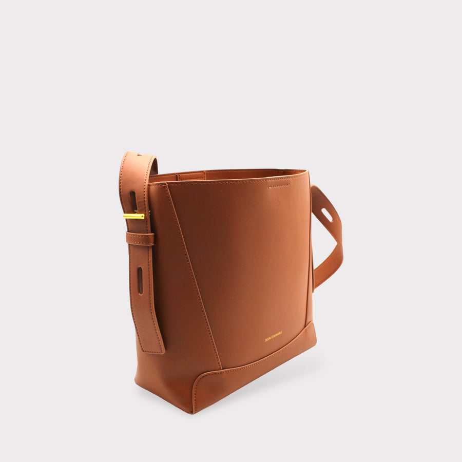 Oli Apple Bio Leather Crossbody Bag - Adjustable Vegan Shoulder Bag for Daily Essentials by Sook Stainable at brixbailey.com