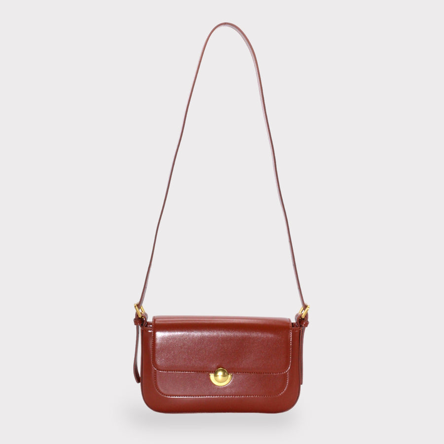 Isla Bag from Sook 2024 Collection - Bio Micro-fibril Leather with Vintage Gold Hardware & Adjustable Straps by Sook Stainable at brixbailey.com