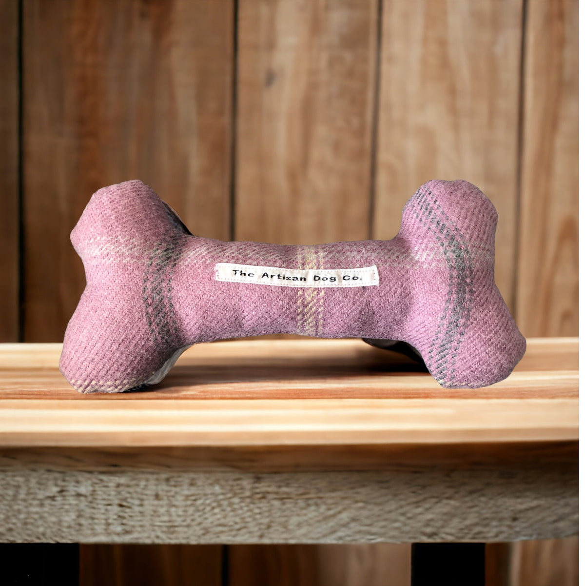 Handcrafted Toy Squeaky Dog Bone - choice of fabrics