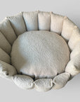 Luxury Bouclé Dog Bed with Removable Cushion – Handmade in Devon