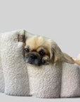 Luxury Bouclé Dog Bed with Removable Cushion – Handmade in Devon