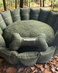 Luxury Forest Green Check Dog Bed with Removable Cushion – Handmade in Devon