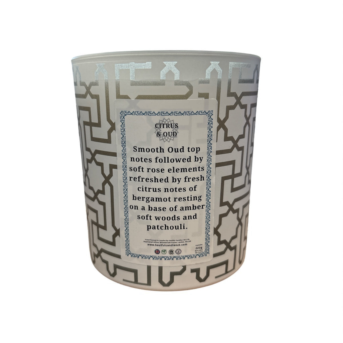 Citrus &amp; Oud – Luxury Soy Candle (30cl)