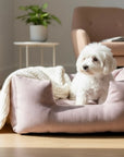 Handcrafted Luxury Dog/cat bed in Herringbone Fabrics - The Classic Collection