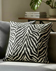 Zebra Print Textured Cushion