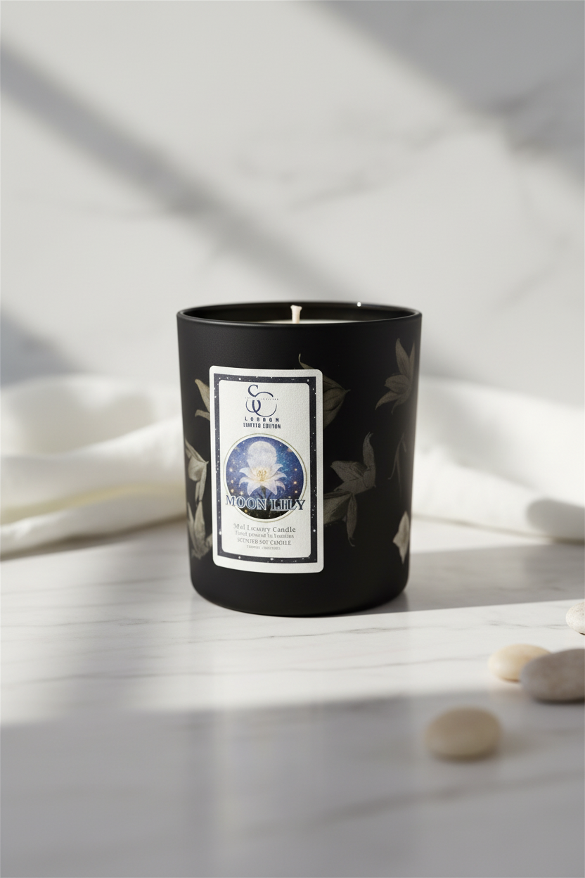 Moon Lily – Luxury Lily &amp; Amber Soy Candle (30cl)