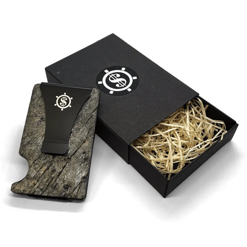 Pime Kõrb Slate Stone Cardholder – Elegant &amp; Eco-Friendly by Seif Design at www.brixbailey.com