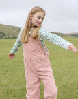 Pink Chunky Cord Dungarees