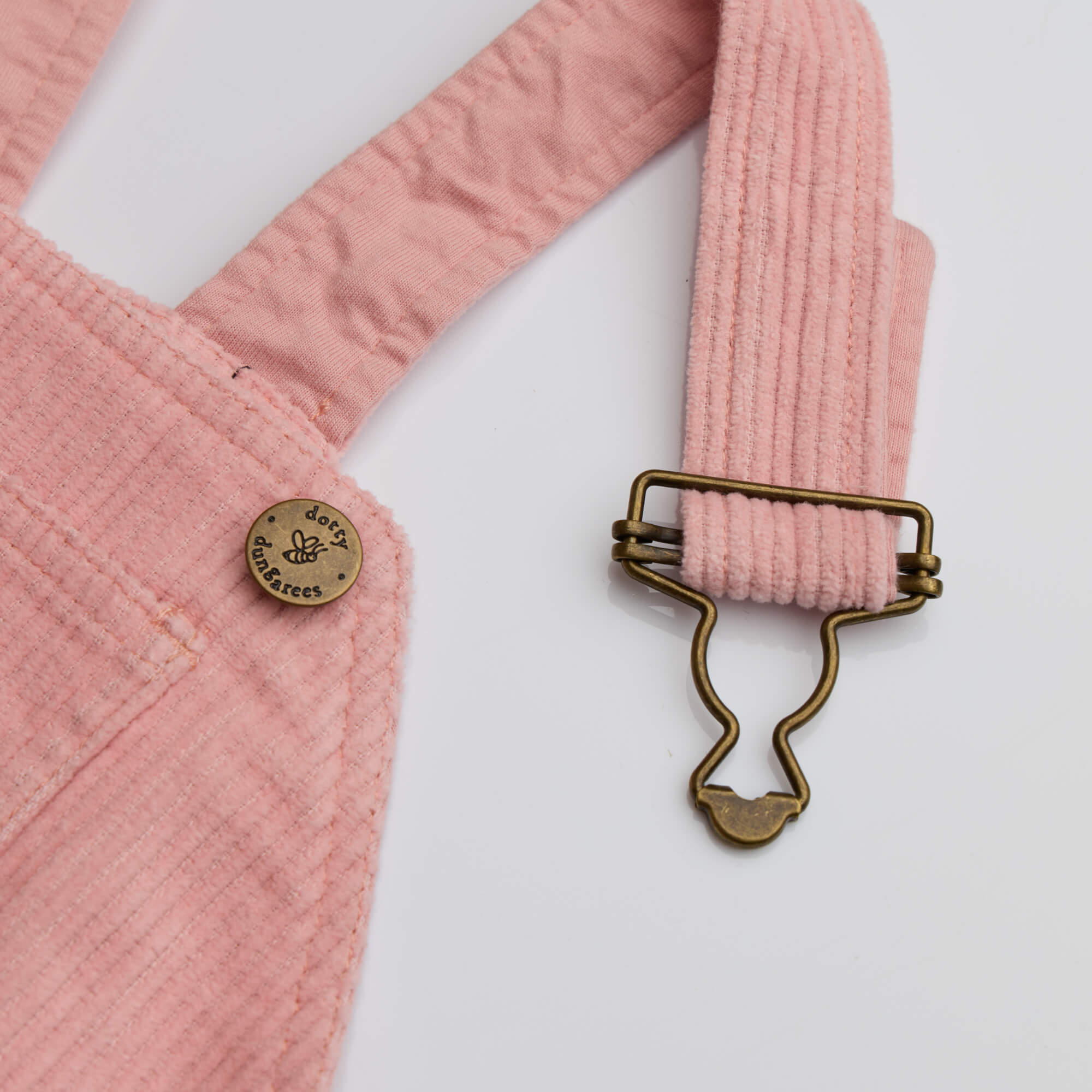 Pink Chunky Cord Dungarees