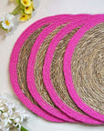 Seagrass Placemats - Pink (Set of 4)