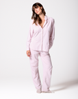 Brushed Organic Cotton Jersey Striped Boyfriend-Shirt PJ Set