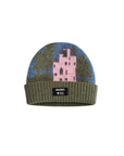 Pink Castle Beanie Hat in British Wool