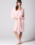 Lace-trimmed Modal Jersey Kimono