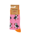 Save the Pink Puffin Bamboo Socks