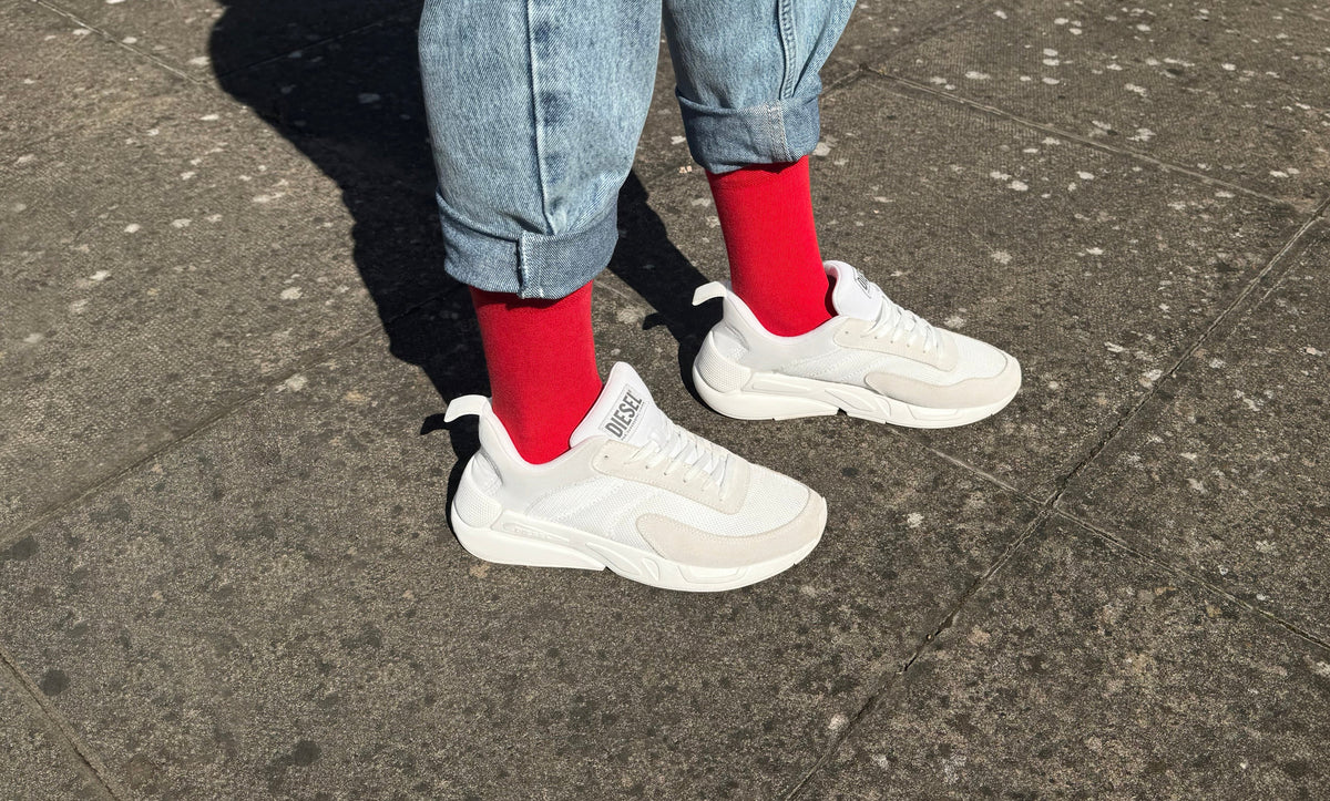 Plain Bamboo Socks - Sports Car Red