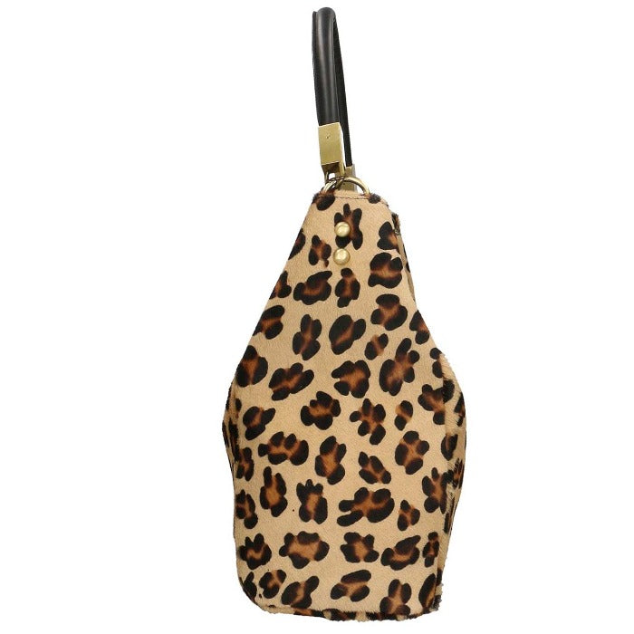 NEW Leopard Print Hair On Hide Premium Leather Bag